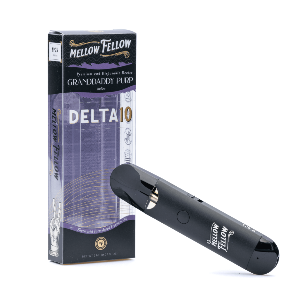 Mellow Fellow Delta 10 THC Disposable – Granddaddy Purp